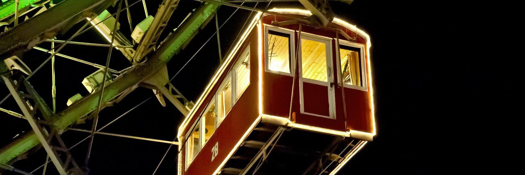 Wien - Gondel am Riesenrad bei Nacht