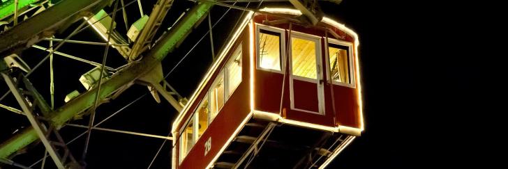 Wien - Gondel am Riesenrad bei Nacht